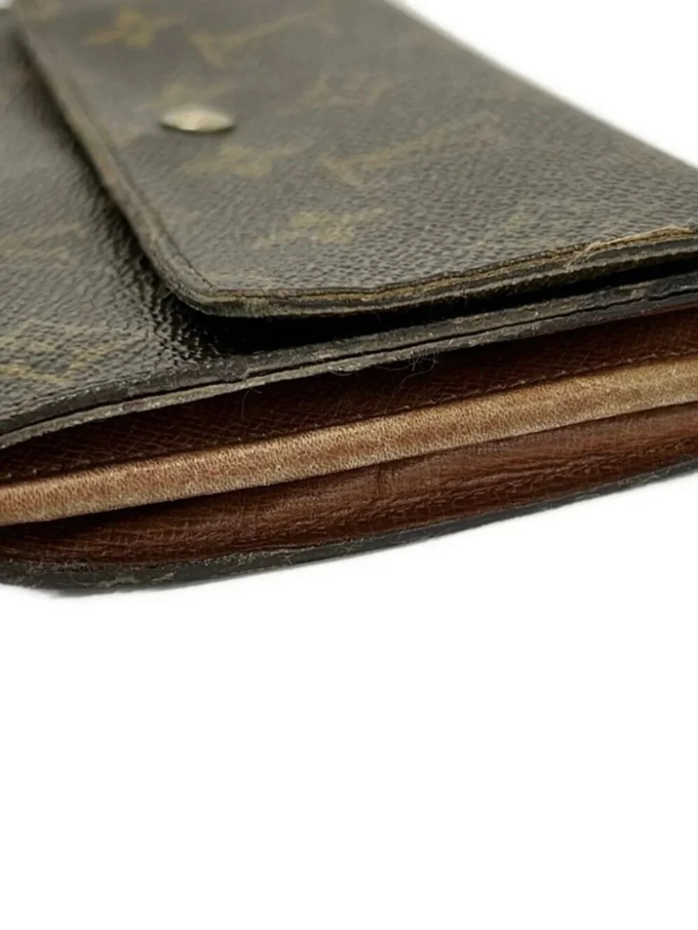 LOUIS VUITTON Pochette Porte Monnaie Credit M61725 Monogram 882AN Long Wallet